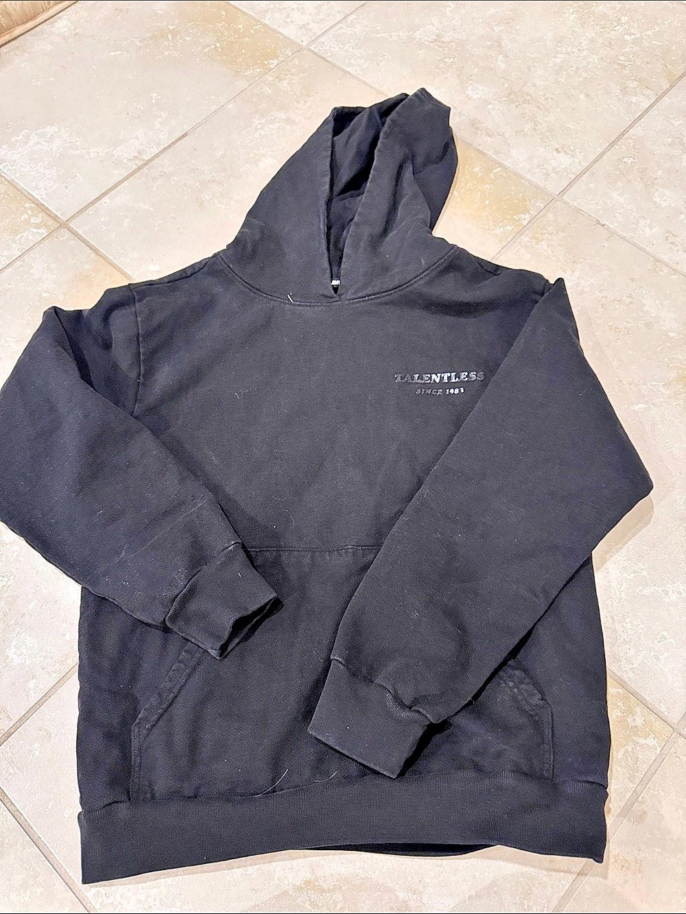Talentless Since 1983 Hoodie Black Cotton